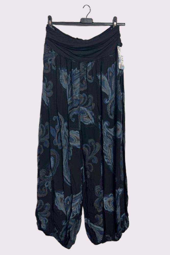 Baroque Paisley Print Baggy Harem Style Trousers