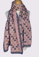 Heart Print Scarves