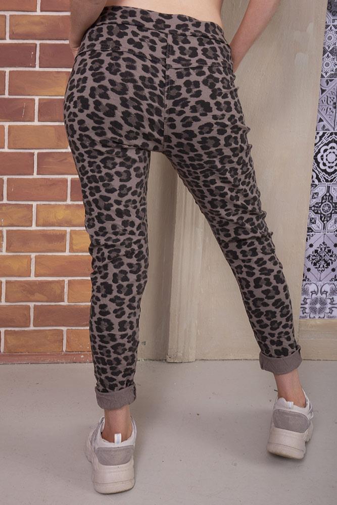 Leopard Print Viscose Trouser