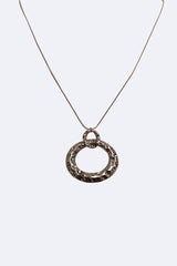 Interlocking Circles Pendant Chain Necklace