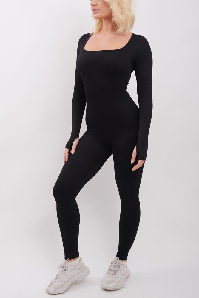 Ribbed Seamless Nylon Jumpsuit