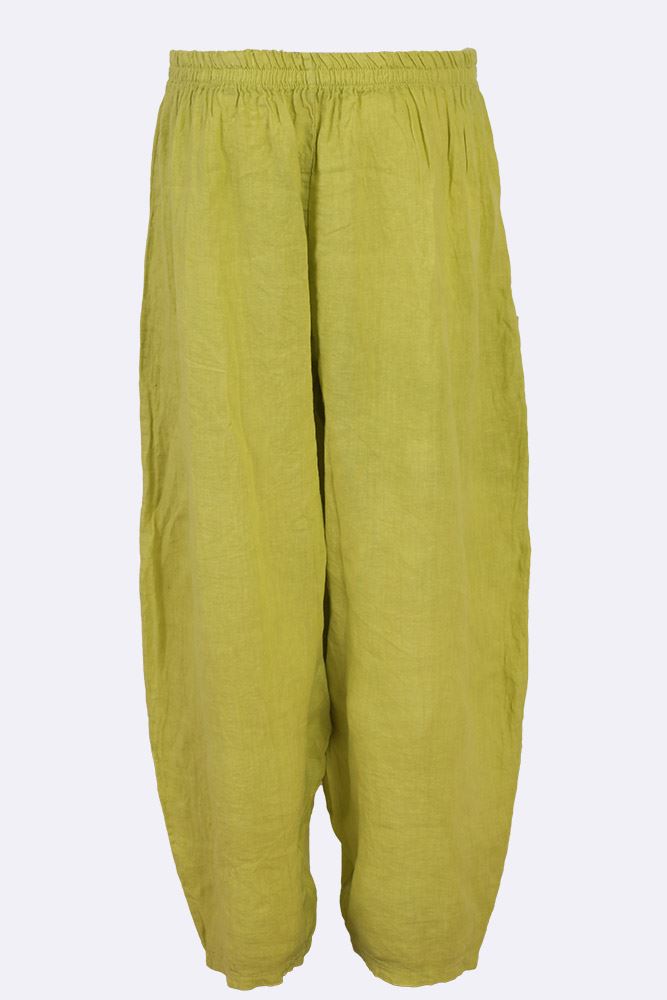 Linen Wide Leg Pocket Trousers