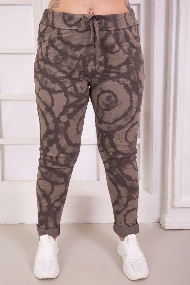 Tie Dye Print Viscose Trouser