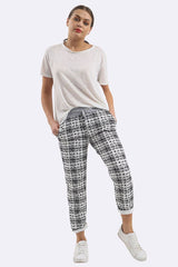 Cotton Star Print Drawstring Trouser