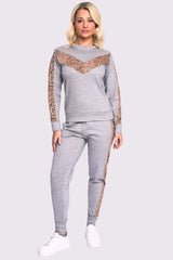 Snake Print Side Panel Loungwear Tracksuit