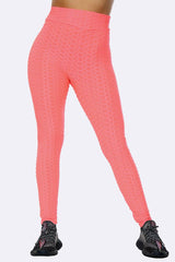 Women High Waisted Textured Detailed Leggings