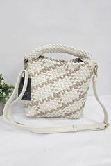 Braided Rope Two Tone Shoulder Bag