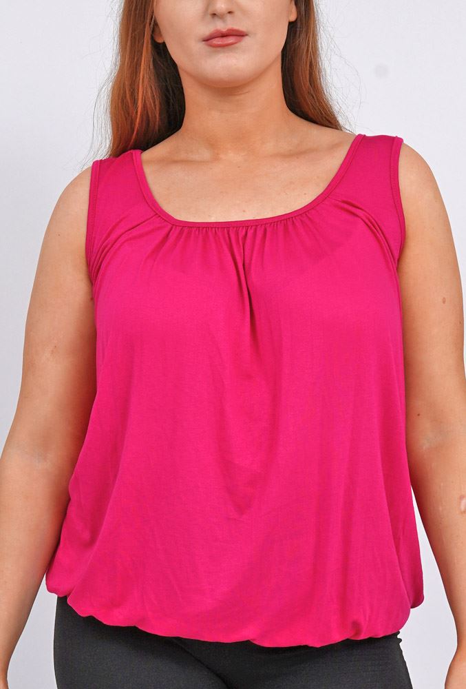 Plain Elasticated Hem Top