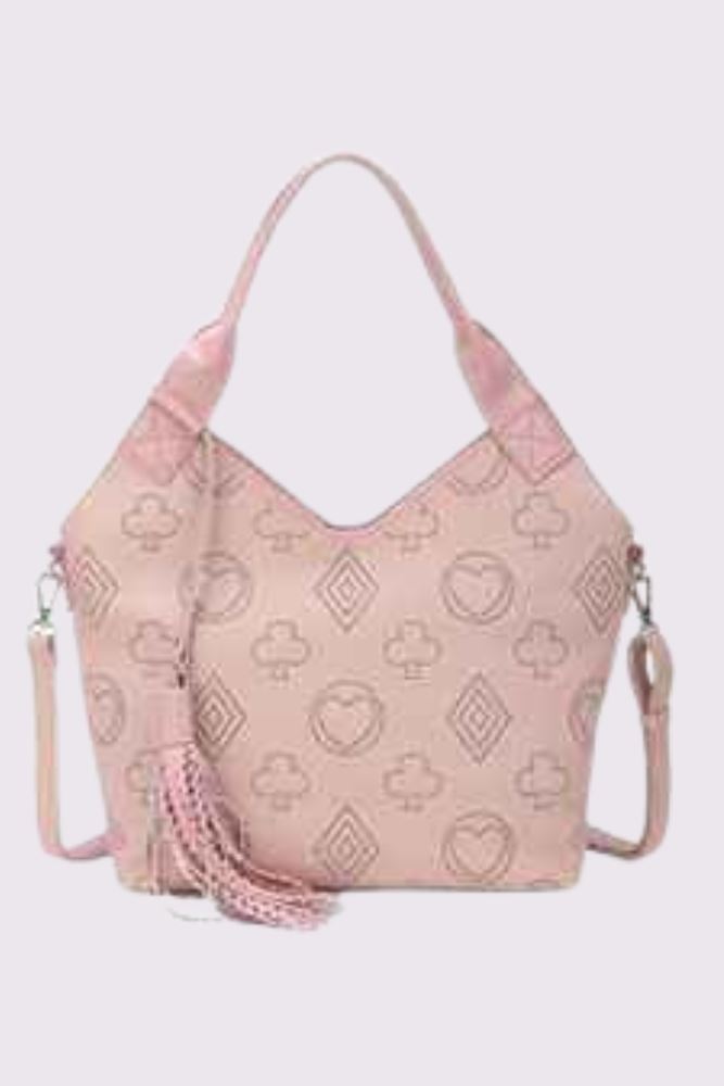 Playing Card Texture Two Handle shoulder Bag