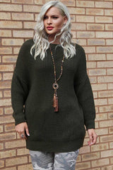 Italian Knitted Gathered Waist & Cuff Jumper