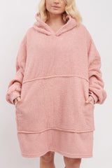 Plain Soft Feel Pocket Blanket Hoody