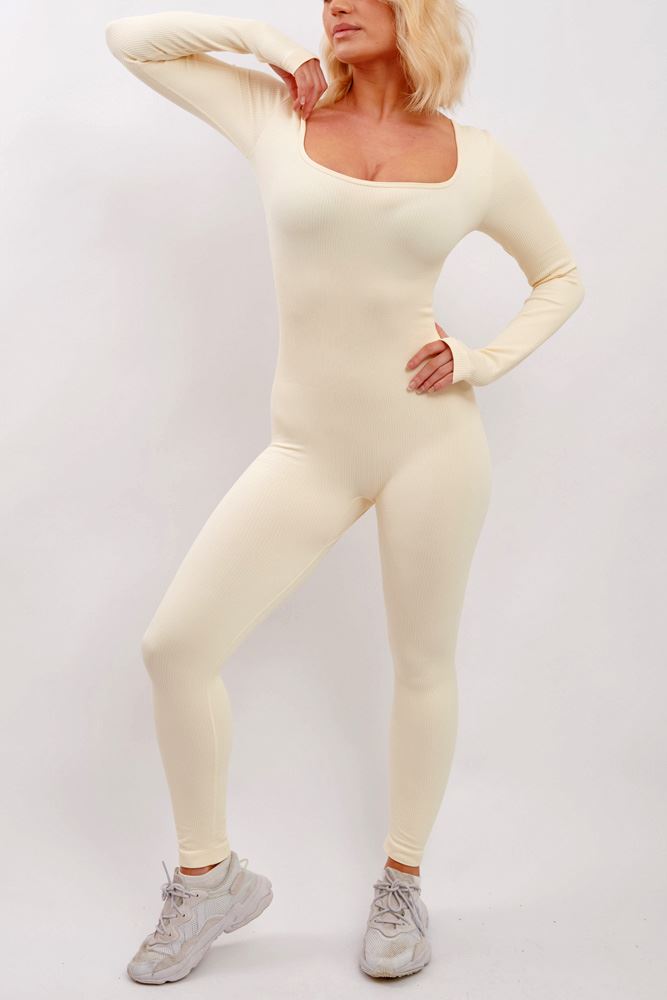 Ribbed Seamless Nylon Jumpsuit