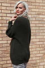 Italian Knitted Gathered Waist & Cuff Jumper