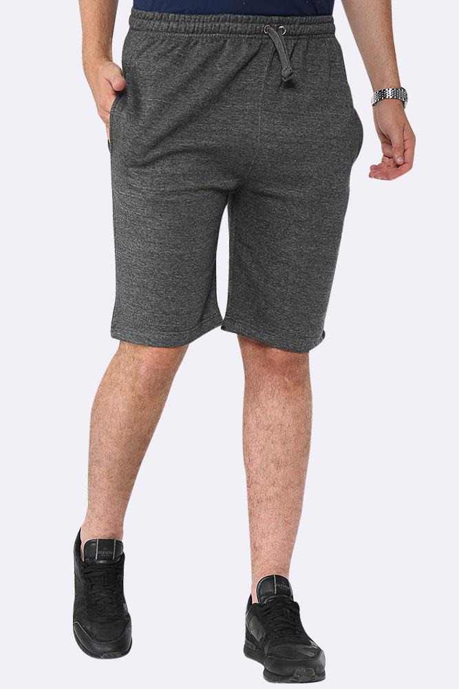 Men Drawcord Side Zipper Plain Shorts