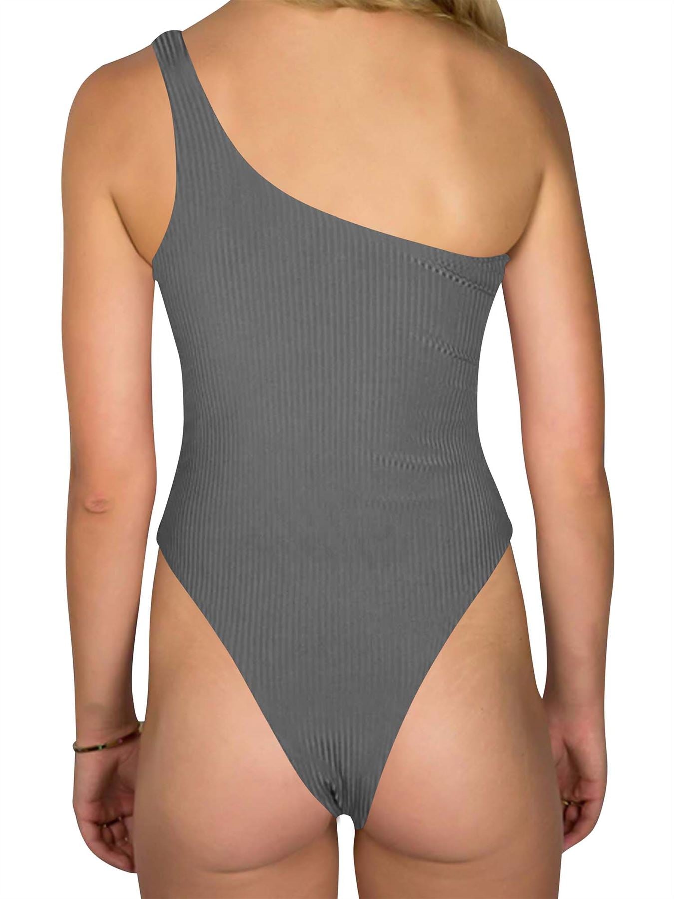 Plain Ribbed Padded Nylon Bodysuit