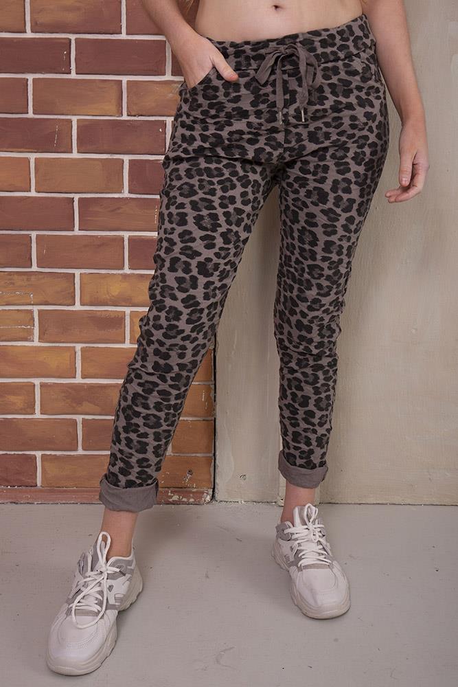 Leopard Print Viscose Trouser