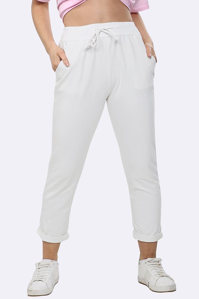 Lily-rose Italian Plain Drawstring Pocket Trousers