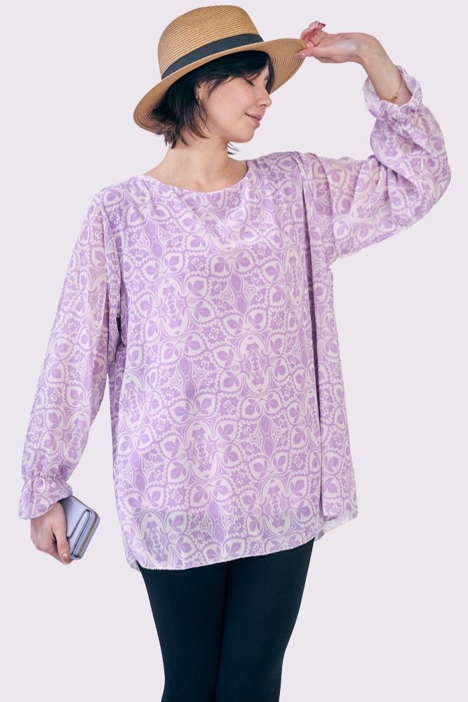 Floral Print Oversized Tunic Top