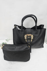 Two Handle Buckle Shoulder Bag Set