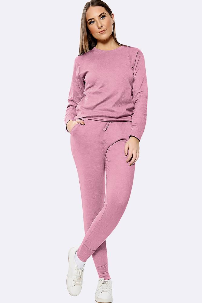 Plain Crop Top Loungwear Tracksuit