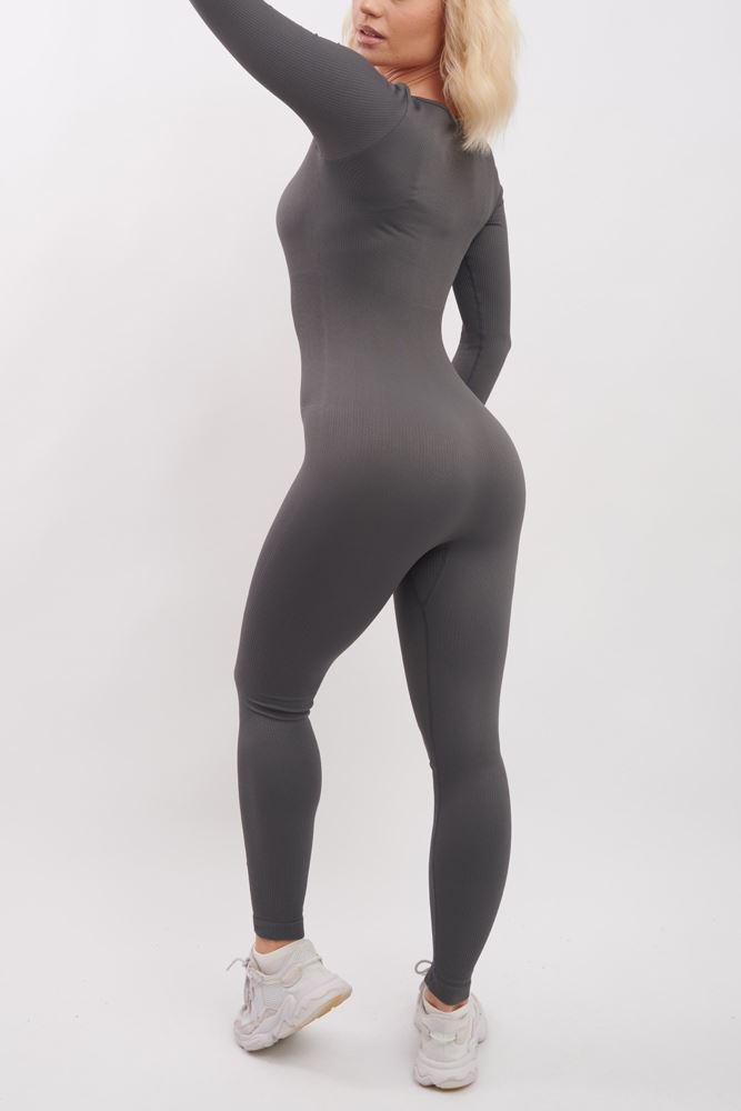 Ribbed Seamless Nylon Jumpsuit