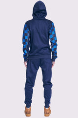 Check Print Zip Through Tracksuit