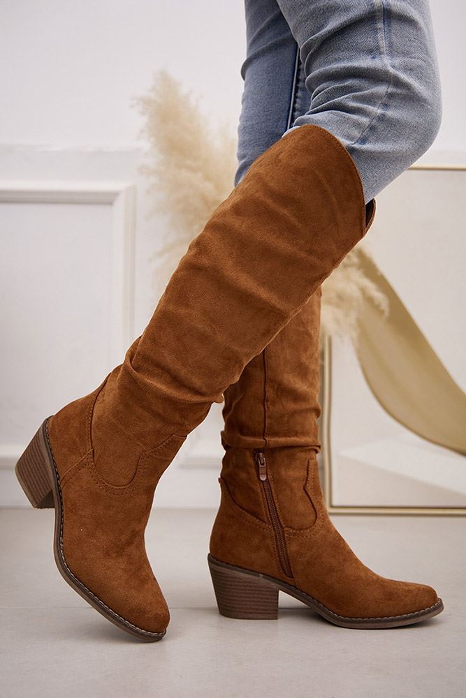 Cowgirl Zip Up Knee High Boot