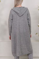 Plain Fine Knit Pocket Cardigan