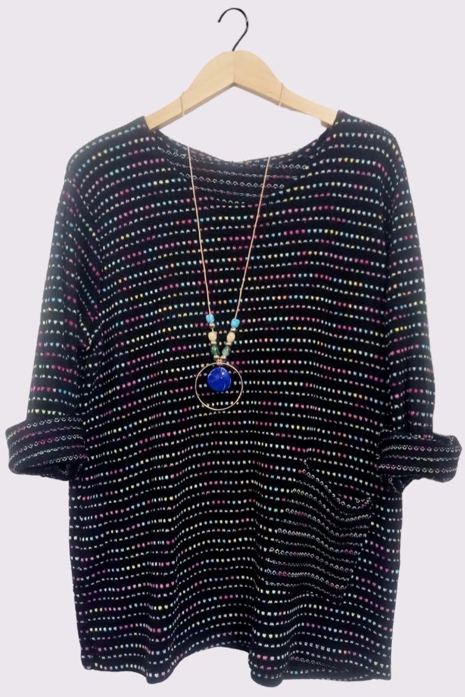 Multicolour Stitch Necklace Top
