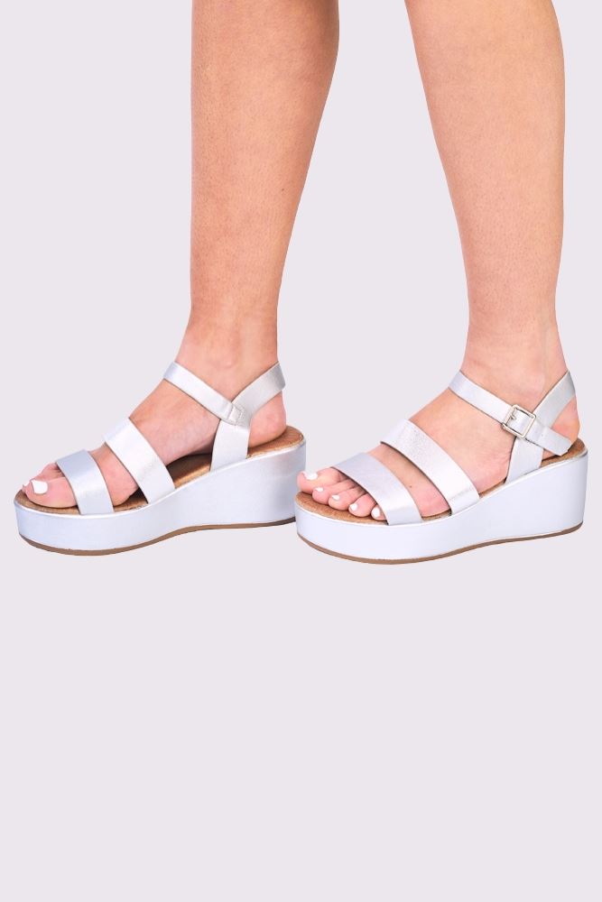 Foil Buckle Strap Sandal