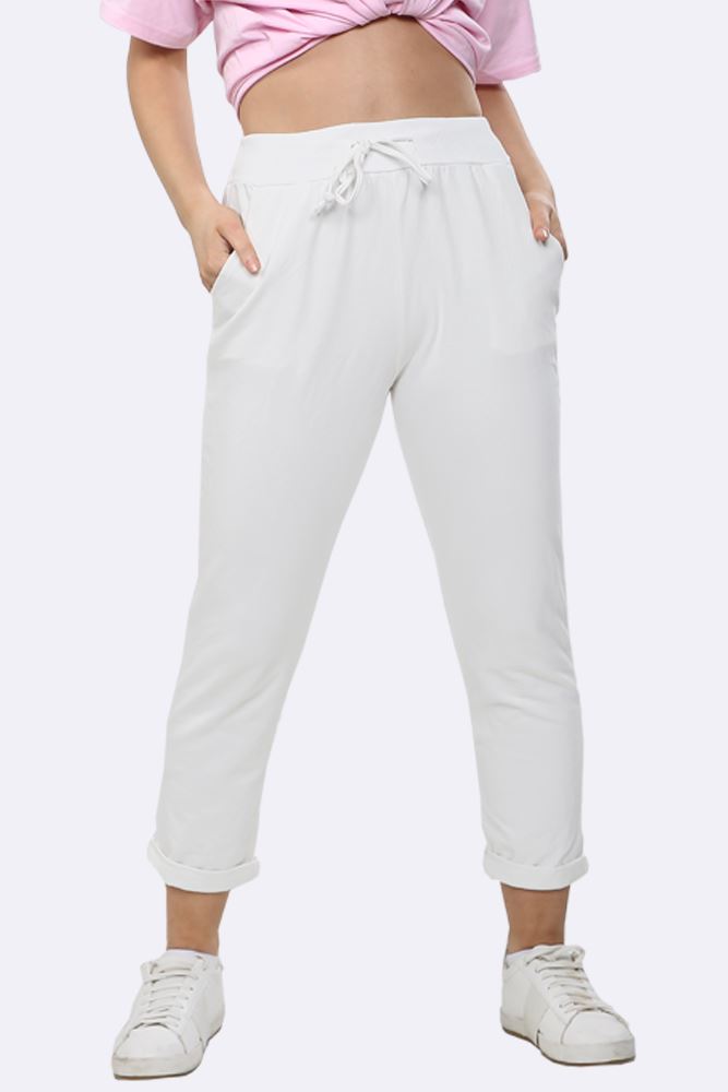 Lily-rose Italian Plain Drawstring Pocket Trousers