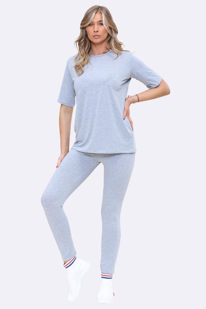 Women Oversized T-shirt & Leggings Co-ords Set