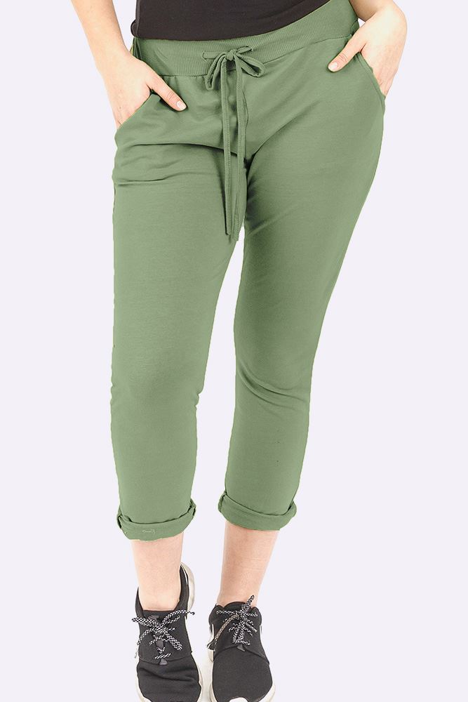 Lily-rose Italian Plain Drawstring Pocket Trousers