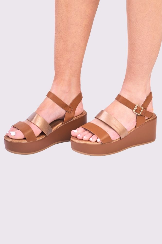 Foil Buckle Strap Sandal