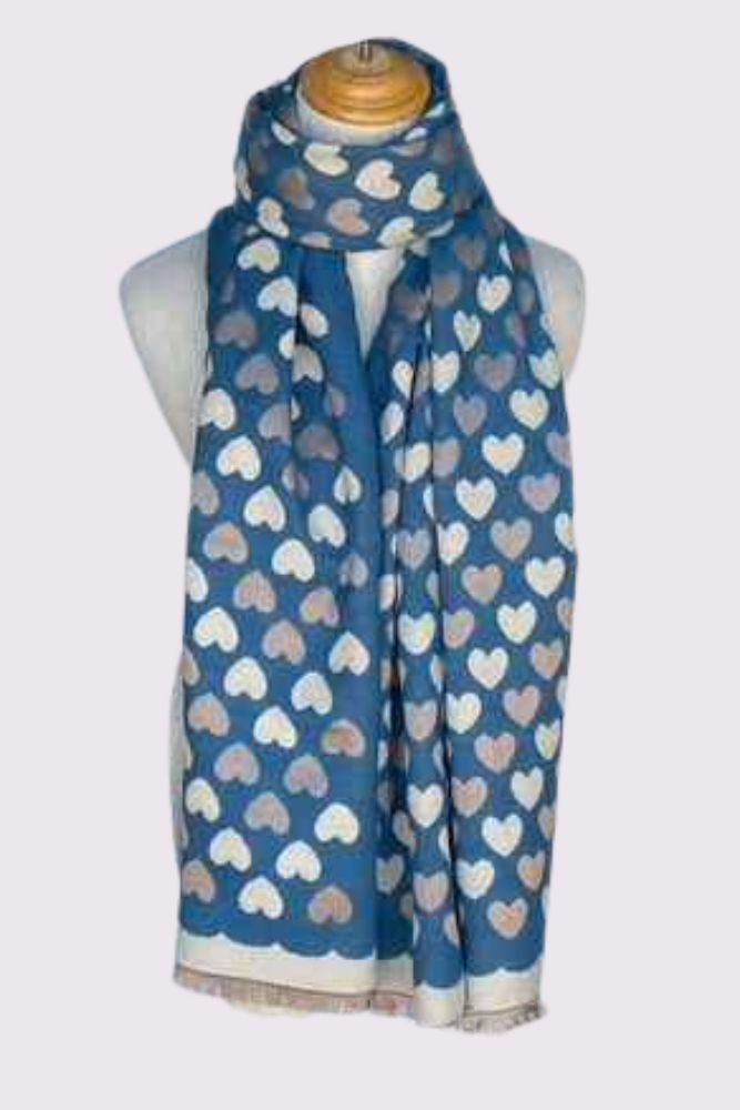 Heart Print Scarves