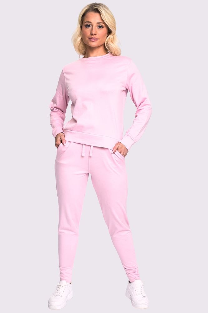 Plain Crop Top Loungwear Tracksuit