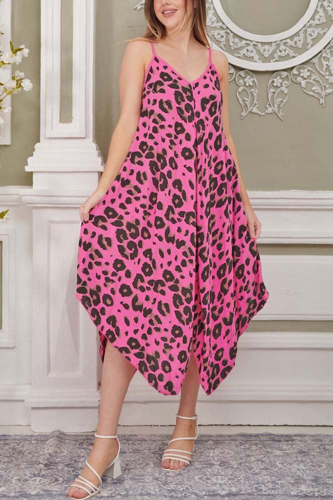 Leopard Print Viscose Dress