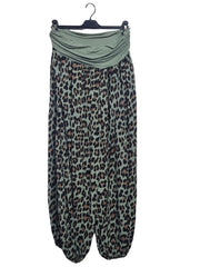 Leopard Print Viscose Harem Pant