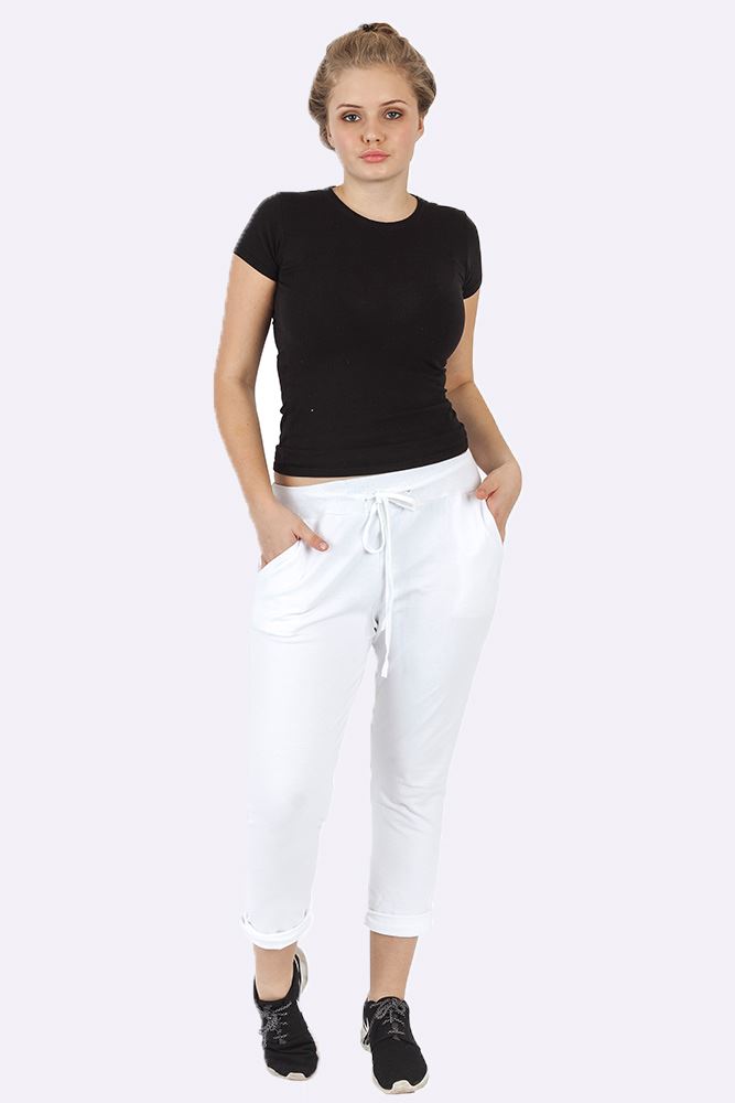 Lily-rose Italian Plain Drawstring Pocket Trousers