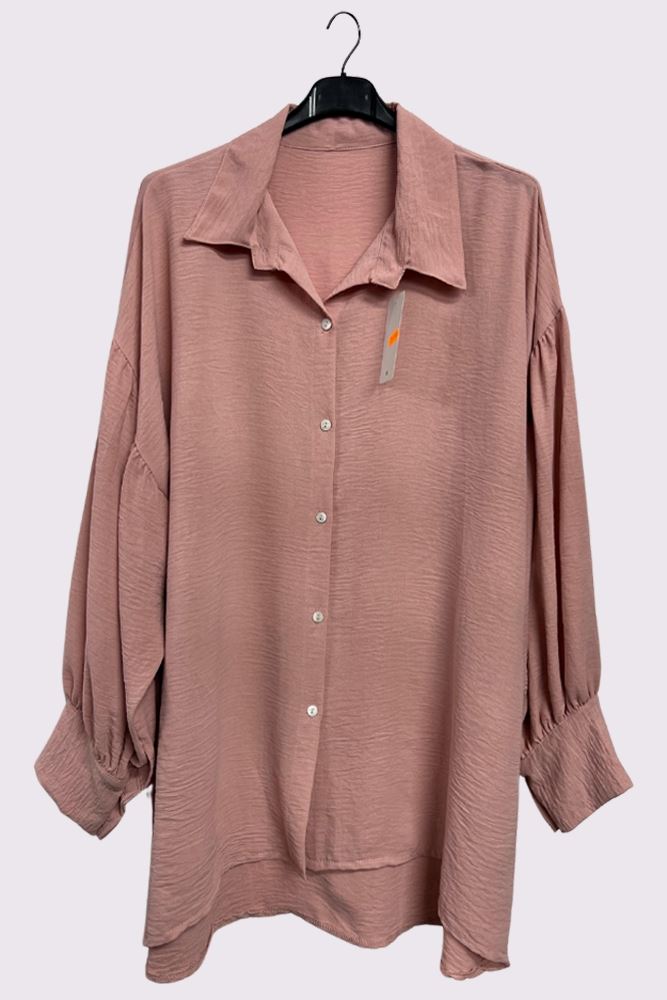 Plain Oversized Button Up Shirt