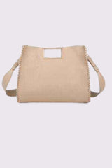 Textured Buckle Up Shoulder Bag