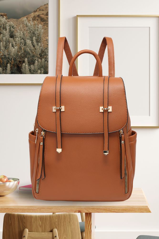 Luxury Leather Top handle Backpack