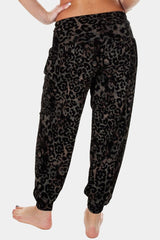 Leopard Print Full Length Ali Baba Harem Trousers