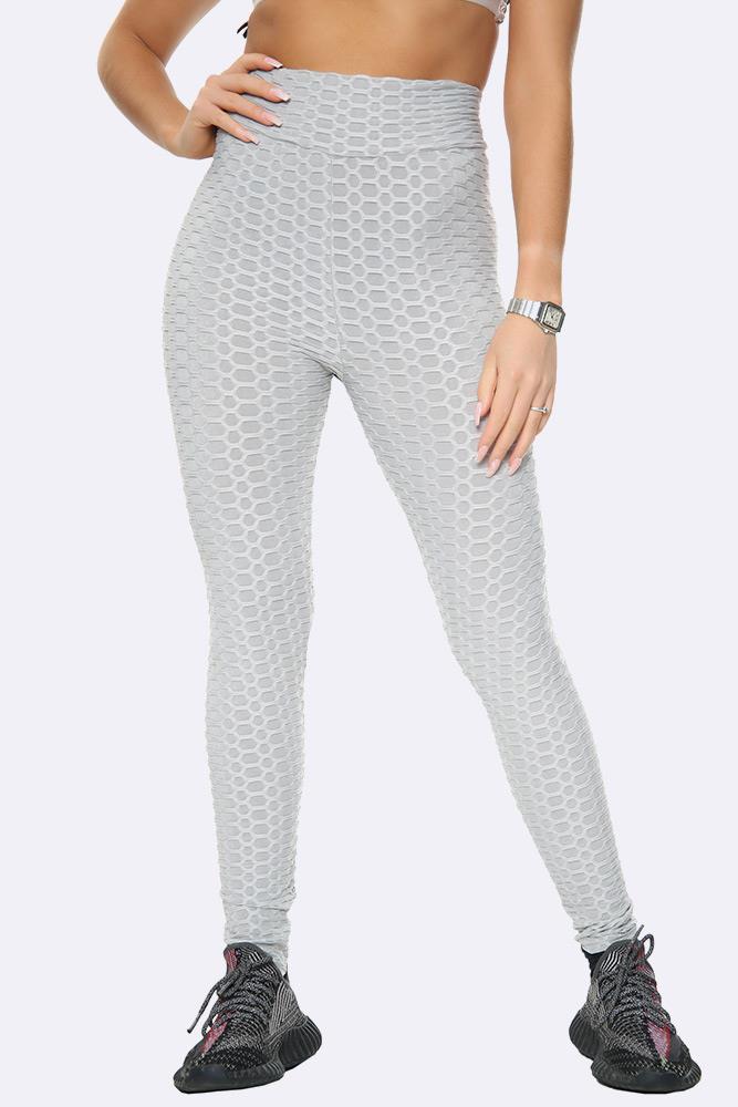 Women High Waisted Textured Detailed Leggings