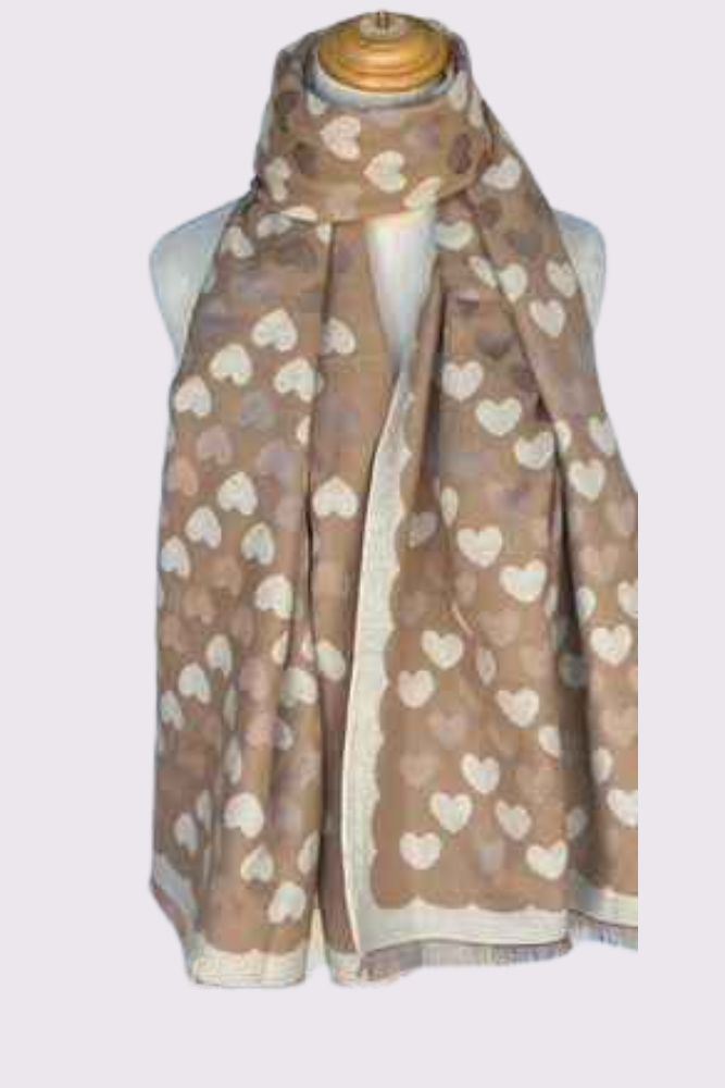 Heart Print Scarves