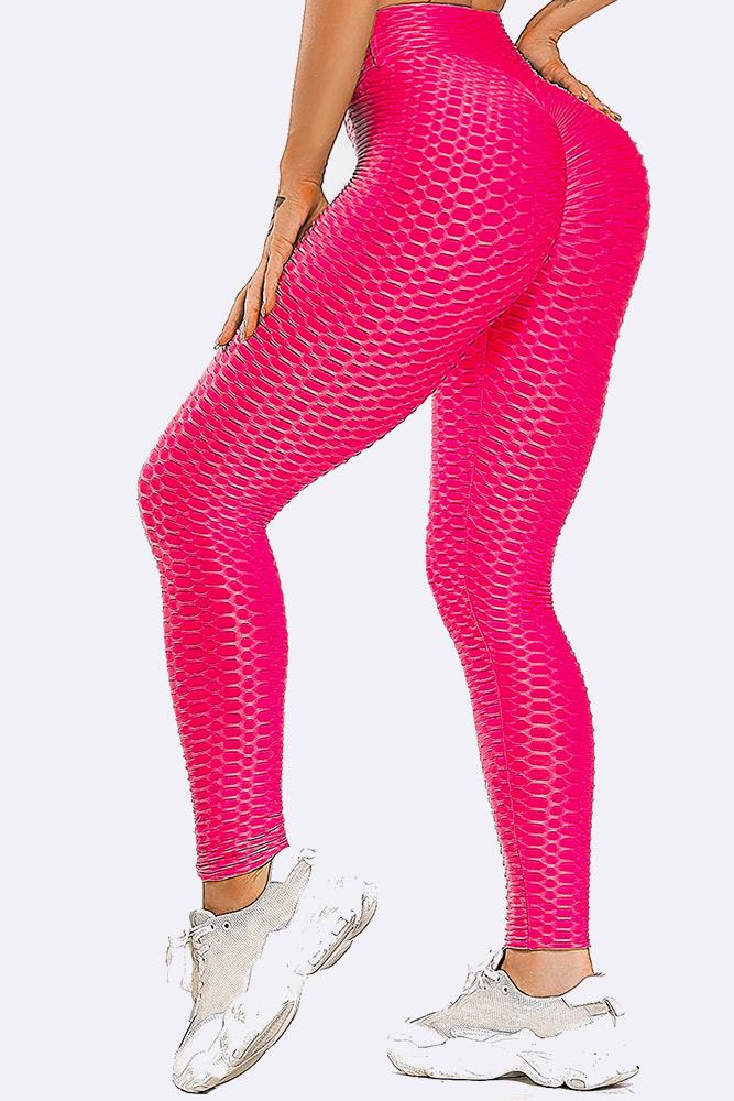 Women High Waisted Honey Comb Leggings