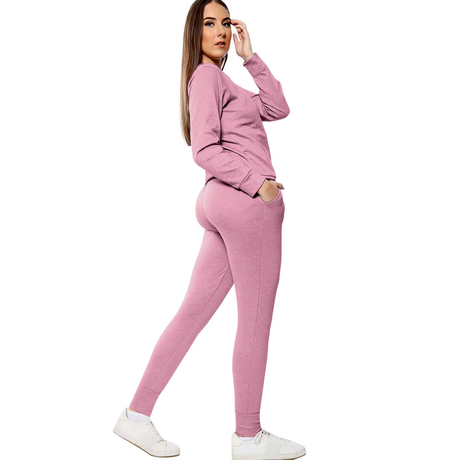 Plain Crop Top Loungwear Tracksuit