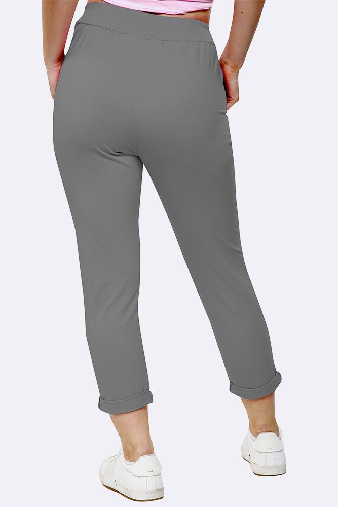 Lily-rose Italian Plain Drawstring Pocket Trousers