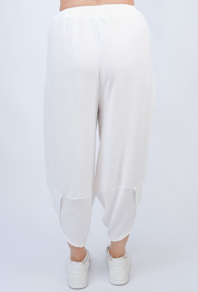 Plain Panelled Pockets Jogging Bottom