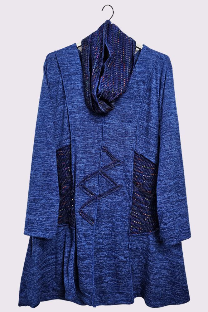 Multi-Colour Zig Zag Scarf Tunic Top